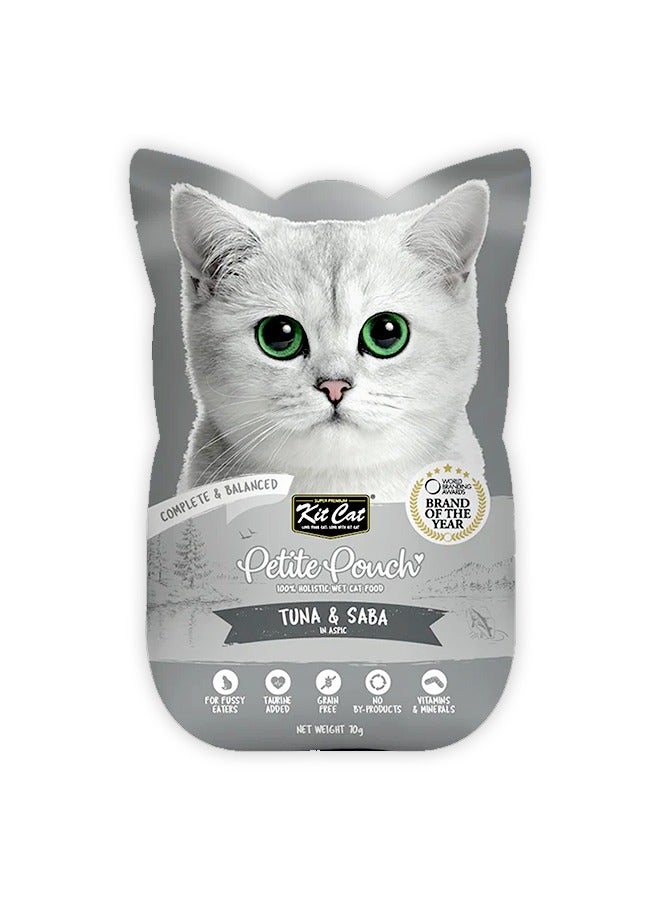 كيت كات طعام القطط الرطب بالتونة والصابا - 70 غرام (عبوة من 24 كيسًا) - Image 2